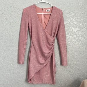 light pink superdown dress sparkly